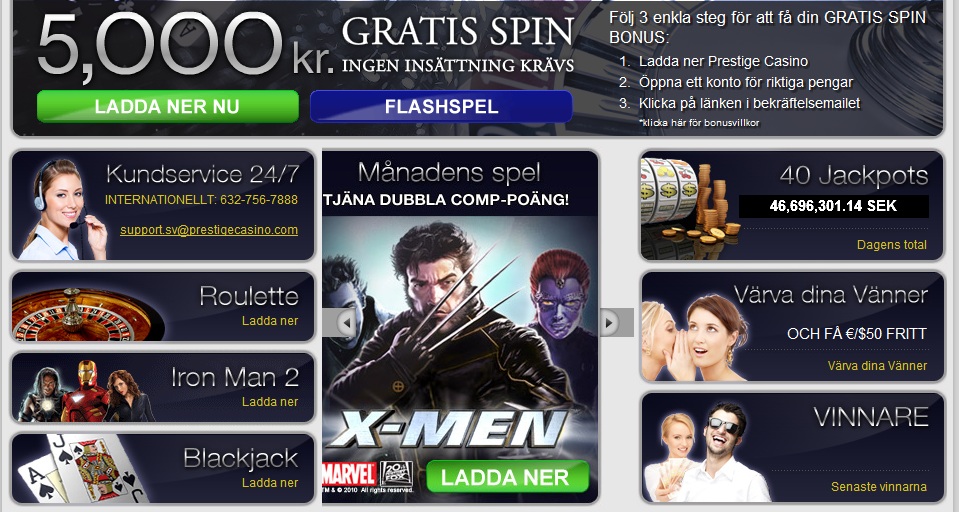 Prestige casino 1500 free